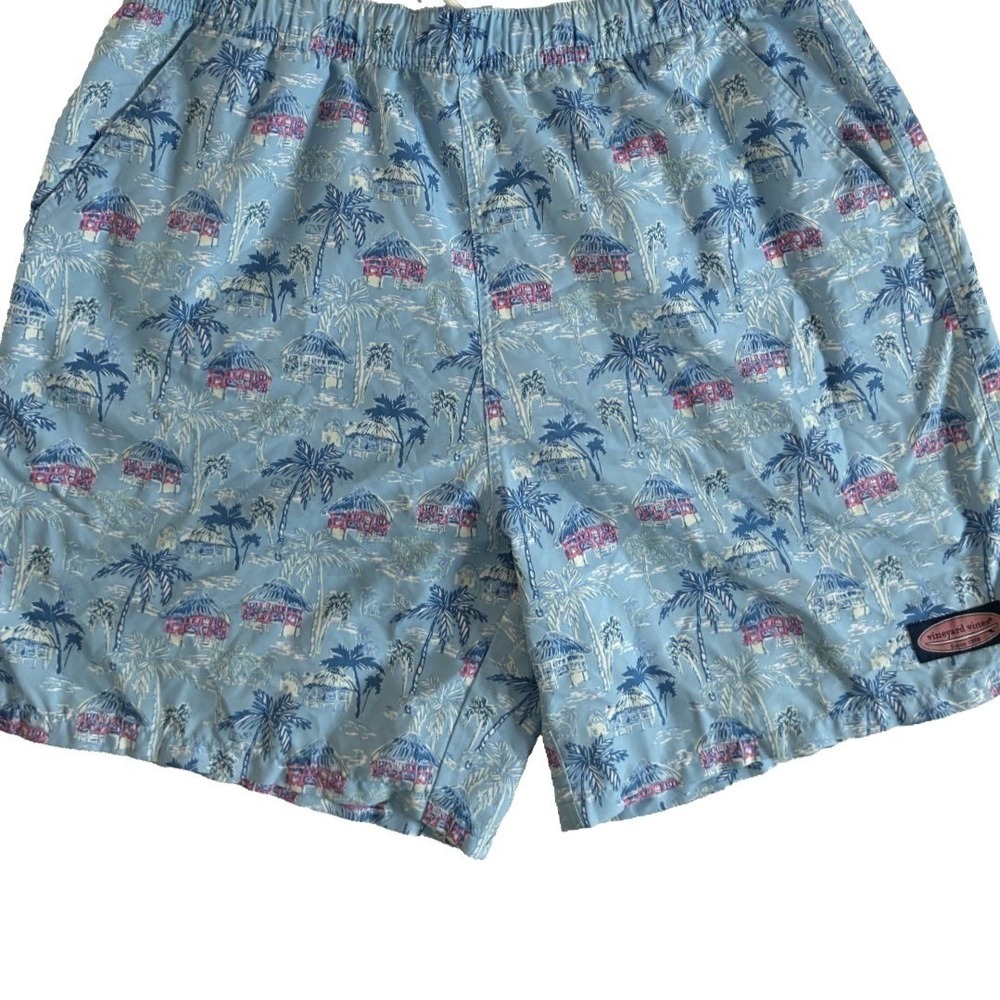 Vineyard Vines All‎ Over Print Palm Tree Swim Trunks Men's XL